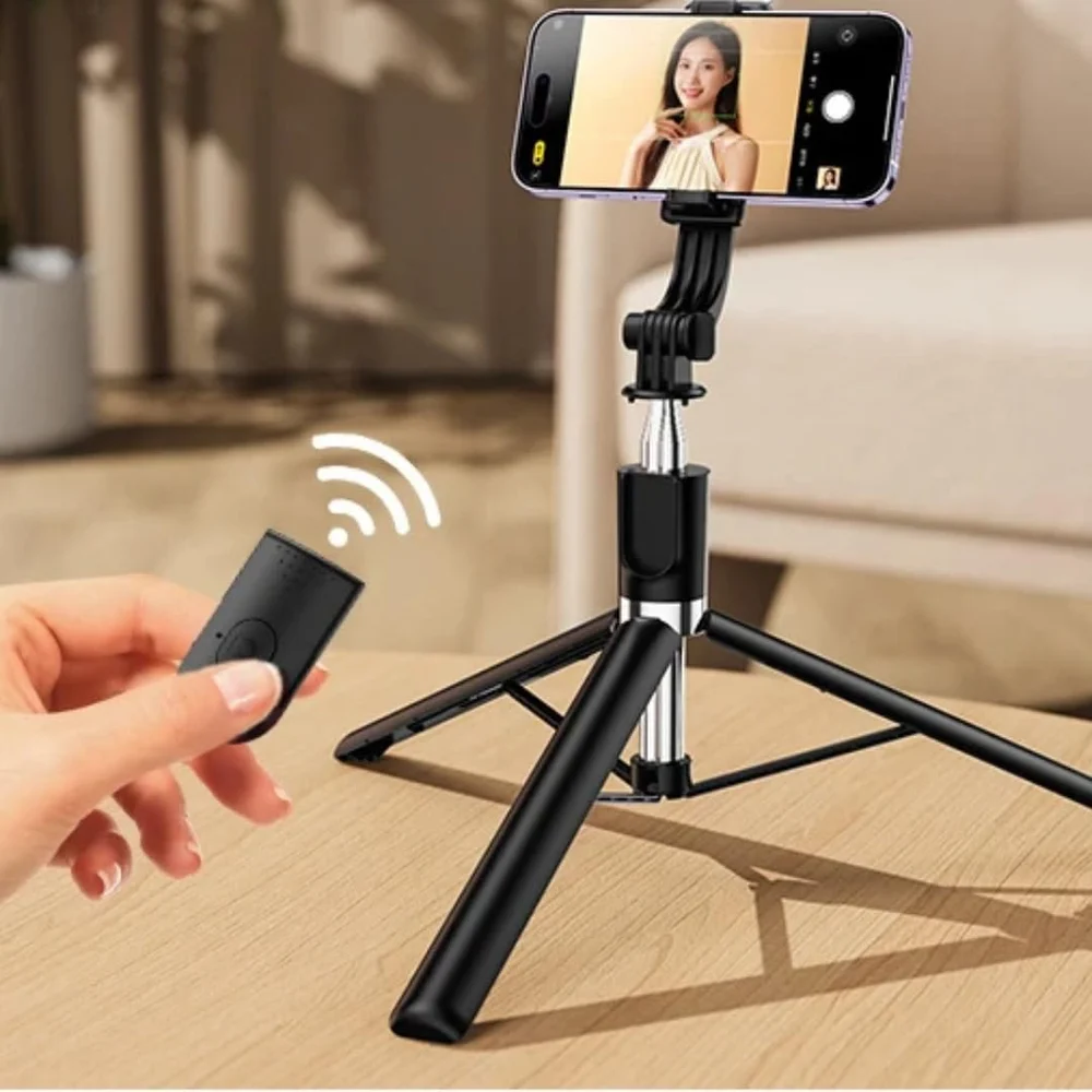 R1L Long Selfie Stick Tripod Extendable 3 in 1 Aluminium with Bluetooth Remote 270 Degree Rotation